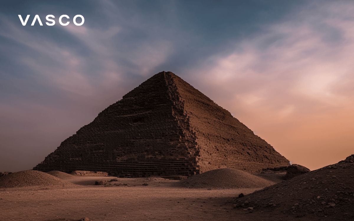 Pyramídy v Gíze v Egypte.