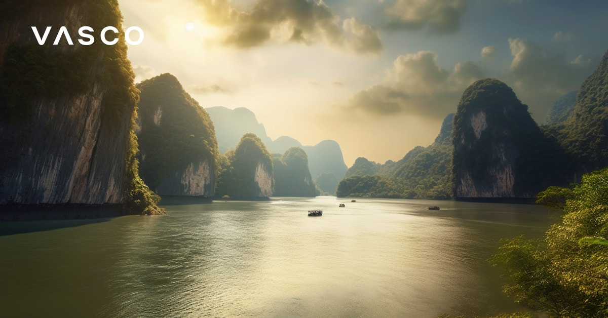 Pláž Railay v Krabi, Thajsko.